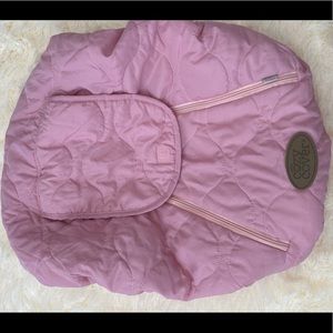 Baby girl pink car seat cover